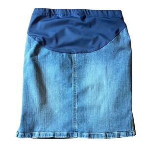 Old Navy Light Wash Denim Stretch Maternity Skirt VINTAGE, Size Medium